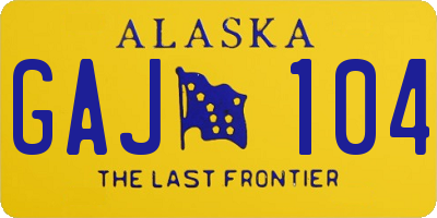 AK license plate GAJ104