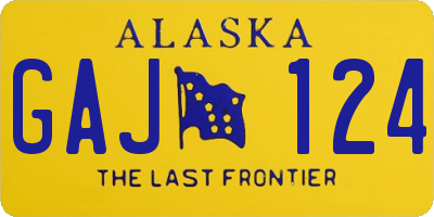 AK license plate GAJ124