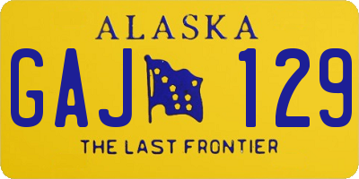 AK license plate GAJ129