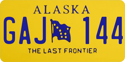 AK license plate GAJ144