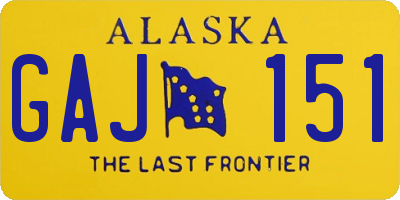 AK license plate GAJ151