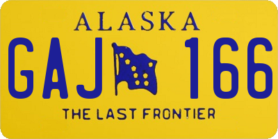AK license plate GAJ166