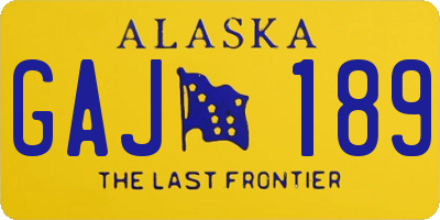 AK license plate GAJ189