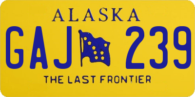 AK license plate GAJ239