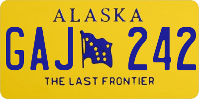 AK license plate GAJ242