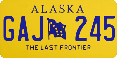 AK license plate GAJ245