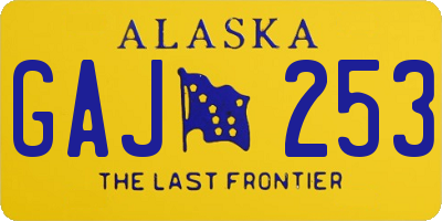 AK license plate GAJ253