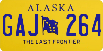 AK license plate GAJ264