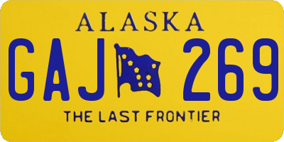 AK license plate GAJ269