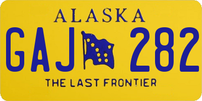 AK license plate GAJ282