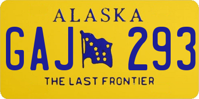 AK license plate GAJ293