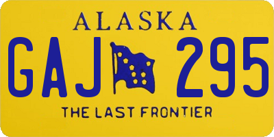 AK license plate GAJ295