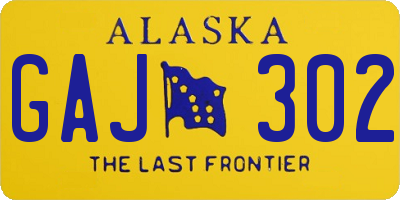 AK license plate GAJ302