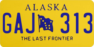 AK license plate GAJ313