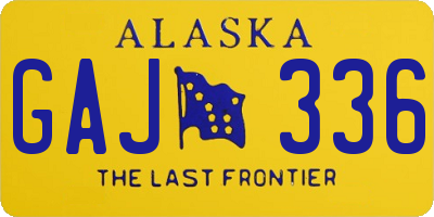 AK license plate GAJ336