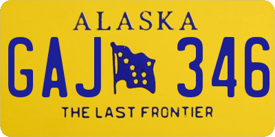 AK license plate GAJ346