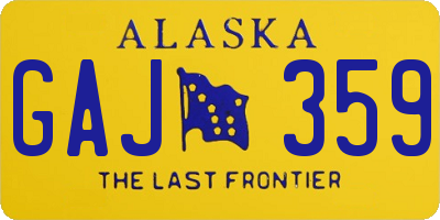 AK license plate GAJ359