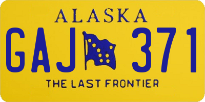 AK license plate GAJ371