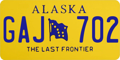 AK license plate GAJ702
