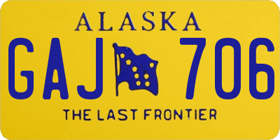 AK license plate GAJ706