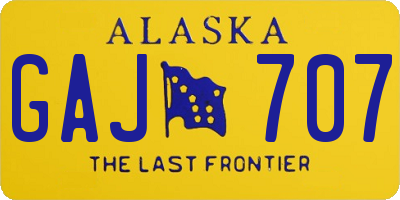 AK license plate GAJ707