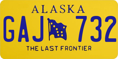 AK license plate GAJ732