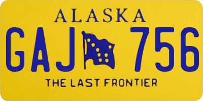 AK license plate GAJ756