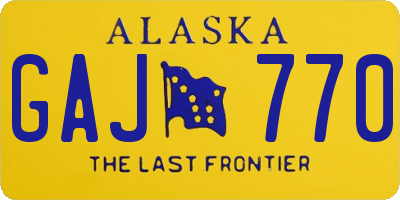 AK license plate GAJ770