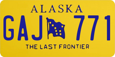 AK license plate GAJ771
