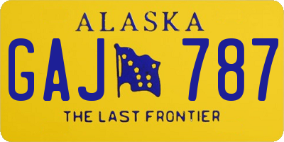 AK license plate GAJ787