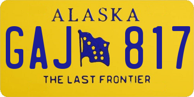 AK license plate GAJ817
