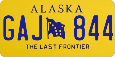 AK license plate GAJ844