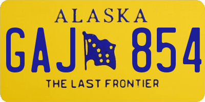 AK license plate GAJ854