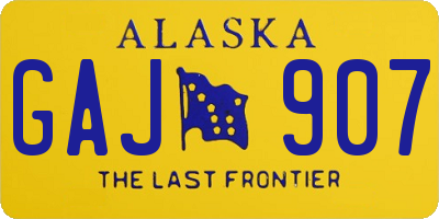 AK license plate GAJ907
