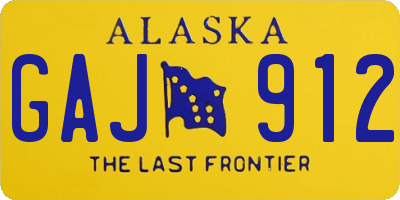 AK license plate GAJ912