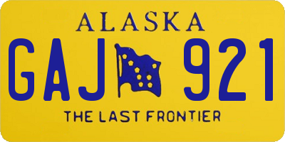 AK license plate GAJ921