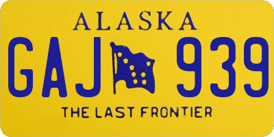 AK license plate GAJ939