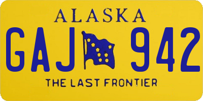 AK license plate GAJ942