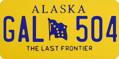 AK license plate GAL504