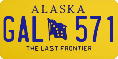 AK license plate GAL571