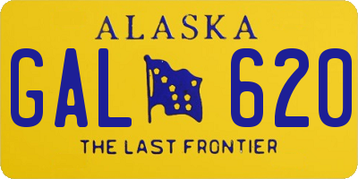 AK license plate GAL620