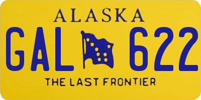 AK license plate GAL622