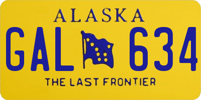AK license plate GAL634
