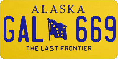 AK license plate GAL669
