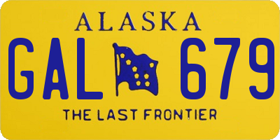 AK license plate GAL679