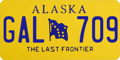 AK license plate GAL709
