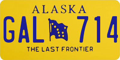 AK license plate GAL714