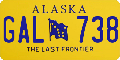 AK license plate GAL738