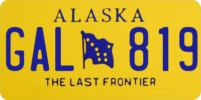 AK license plate GAL819