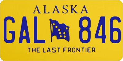 AK license plate GAL846